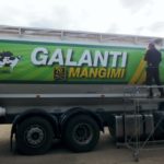 montaggio grafica su autobotte